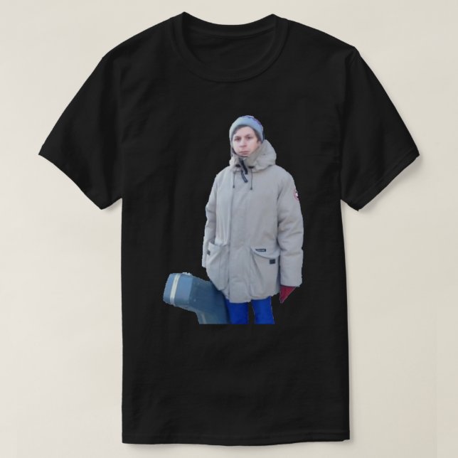Camiseta Michael cera Pegatina de abrigo grande (Diseño del anverso)