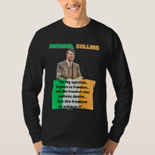 Camiseta Michael Collins irlandés Rebel Speech Irish Freedo