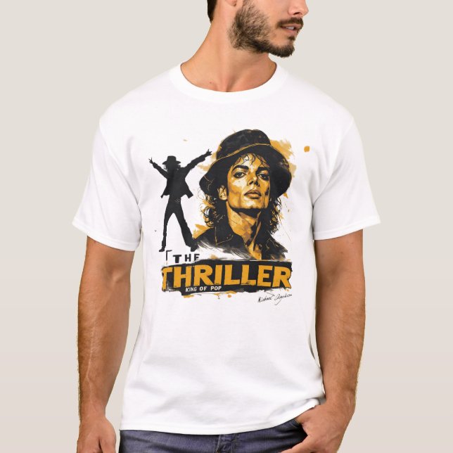 Camiseta Michael Jackson Thriller | Rey del Pop Posición Vi (Anverso)