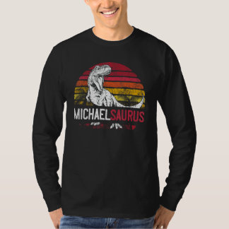 Camiseta Michael Saurus Funny Personalizado Dinosaur T Rex 
