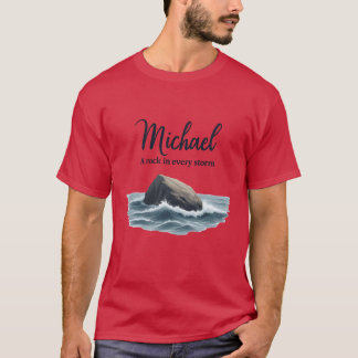 Camiseta Michael una roca en cada tormenta vintage