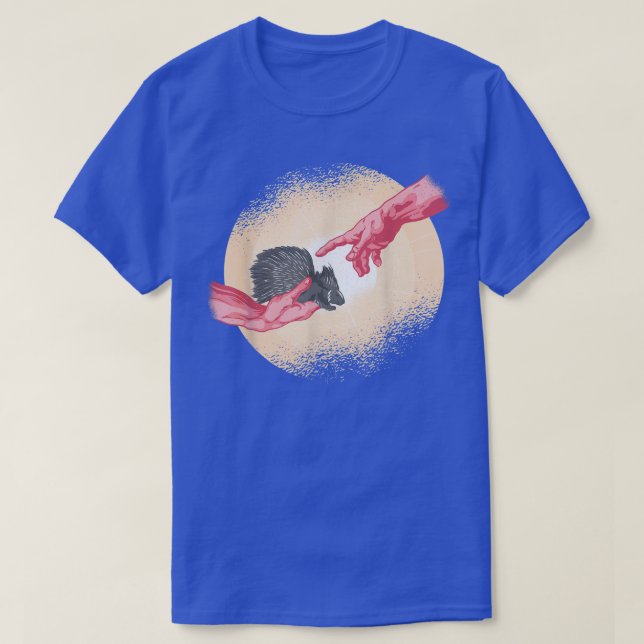 Camiseta Michel Angelo hand of god funny Porcupine T-Shirt (Diseño del anverso)