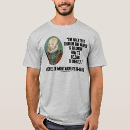 Camiseta Michel de Montaigne cómo pertenecer a sí mismo