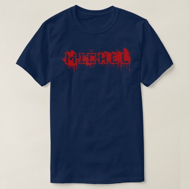 Camiseta Michel  First Name Halloween Costume Personalized  (Diseño del anverso)