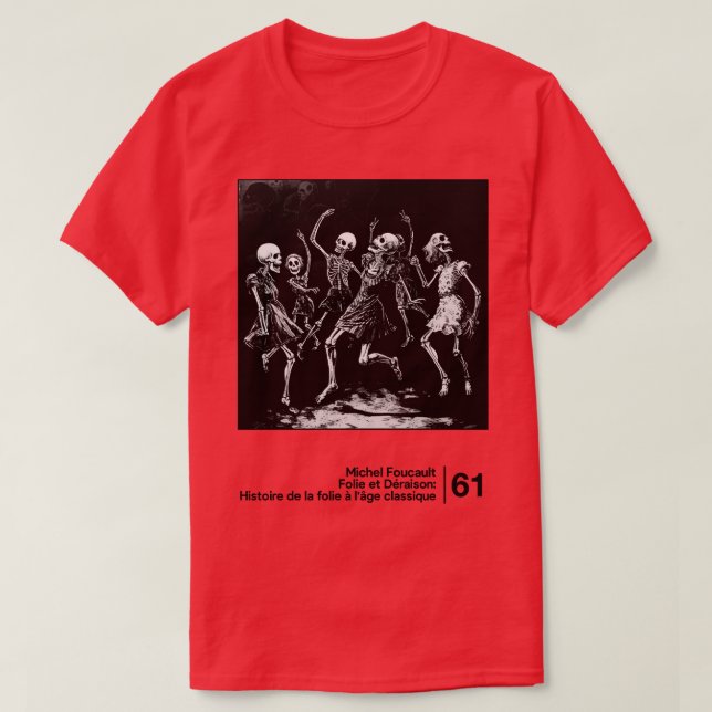 Camiseta Michel Foucault Arte gráfico de estilo mínimo TShi (Diseño del anverso)