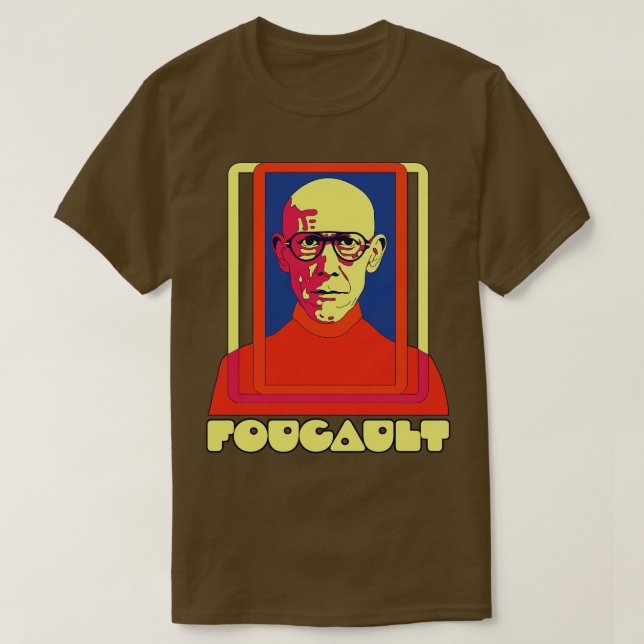 Camiseta Michel Foucault Estilo Retro 70 (Diseño del anverso)