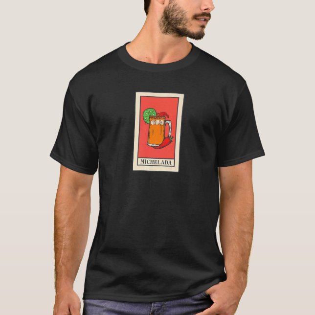 Camiseta Michelada Tarot estilo carta arte picor Cockt mexi (Anverso)