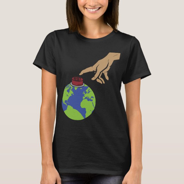 Camiseta MichelAngelo Creación de Adam Earth con el bu de r (Anverso)