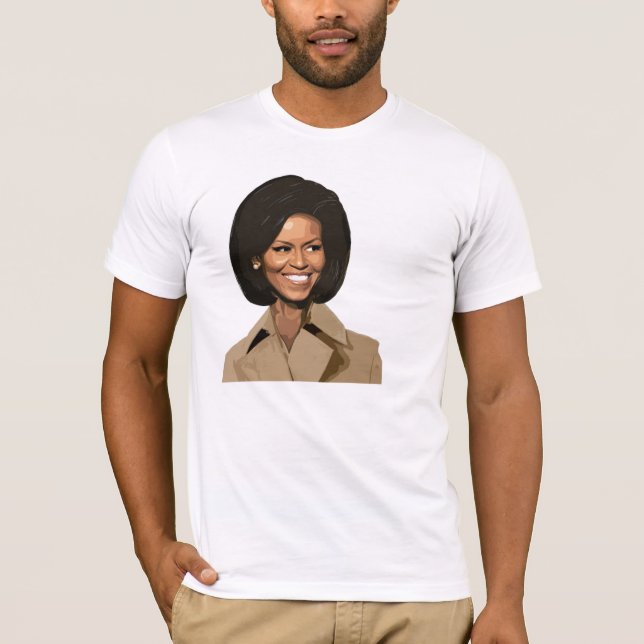 Camiseta Michelle bonita Obama hace frente (Anverso)