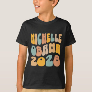 Camiseta Michelle Obama 2028 Para Presidente Resist Wavy Gr
