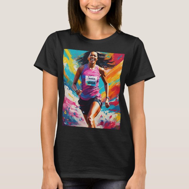Camiseta 'michelle obama' corriendo (Anverso)