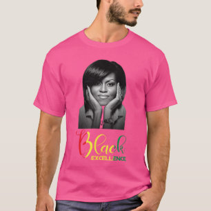 Camiseta Michelle Obama Excelencia Negra Historia Negra Mon