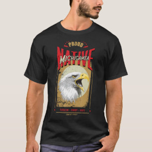 Camiseta Michigamea nativo americano Eagle Spirit Vintage H