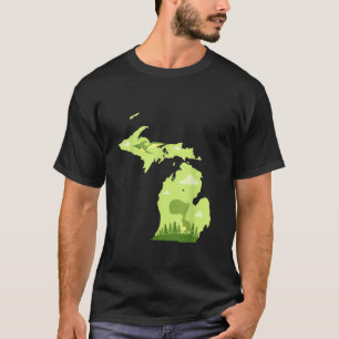 Camiseta Michigan Cute T rex Dinosaur State Kids Gift