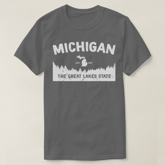 Camiseta Michigan El Estado De Los Grandes Lagos (Diseño del anverso)