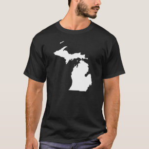 Camiseta Michigan en blanco y negro