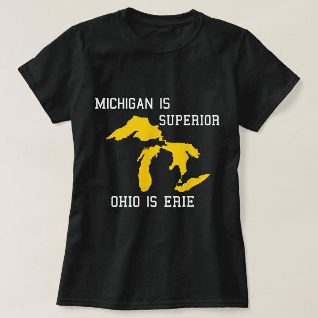 Camiseta Michigan es superior, Ohio es Erie (Diseño del anverso)