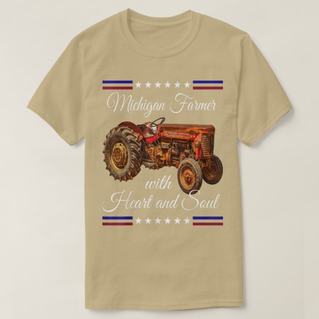 Camiseta Michigan Farmer Retro (Diseño del anverso)