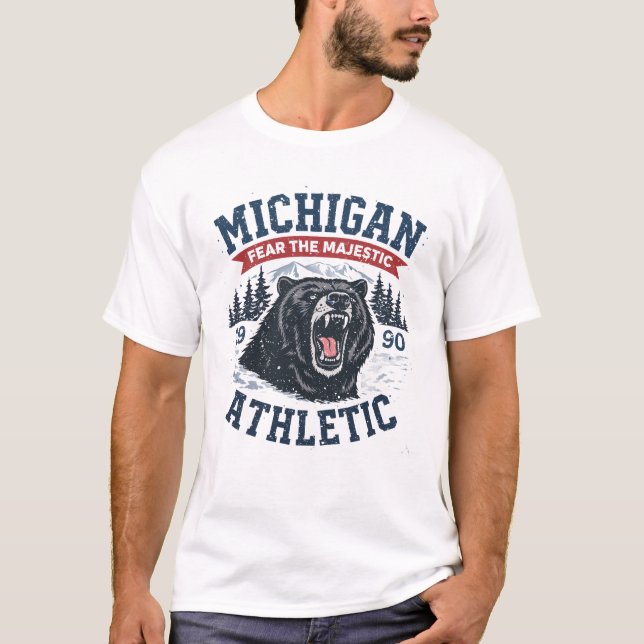 Camiseta Michigan Fear The Majestic Bear (Anverso)