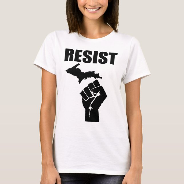 Camiseta Michigan Fist RESIST (Anverso)