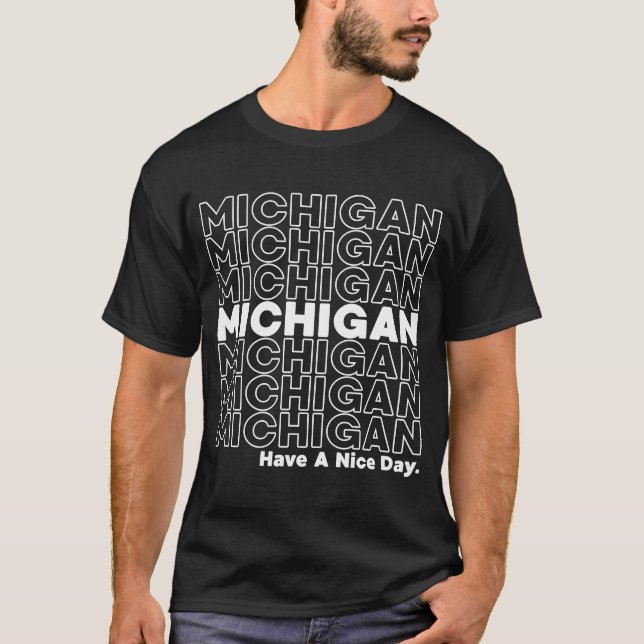 Camiseta Michigan Grocery Bag Gracias Estado (Anverso)