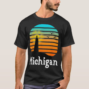 Camiseta Michigan Lighthouse Travel Retro Souvenir Regalo I