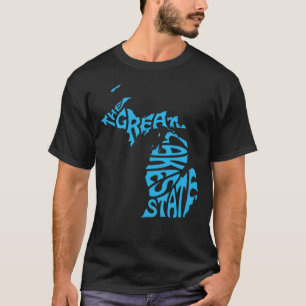Camiseta Michigan Mi Us State Shape Motto