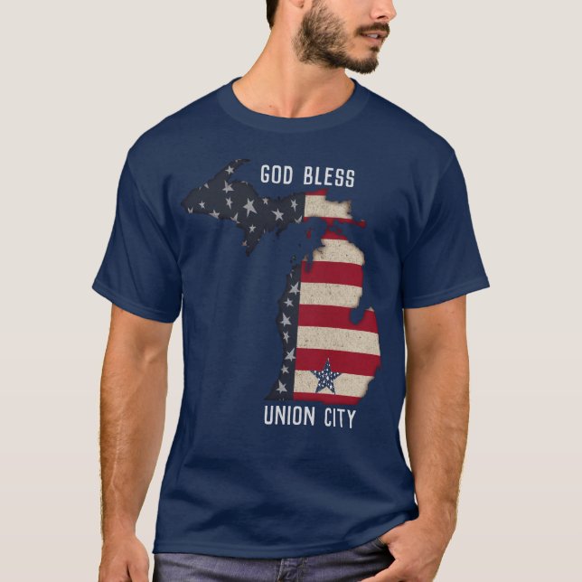 CAMISETA MICHIGAN PATRIOTA AMERICANO | SU CIUDAD (Anverso)