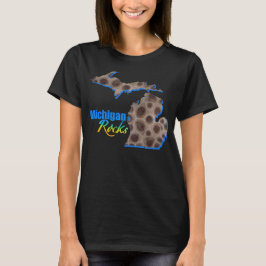 Camiseta Michigan | Patrón de piedra de Petoskey