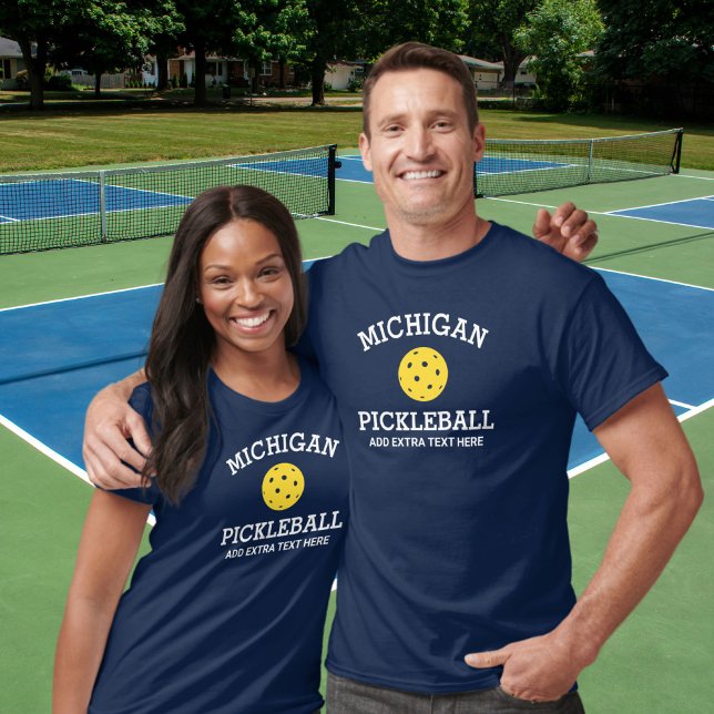 Camiseta Michigan Pickleball Añadir Personalizado del nombr (Subido por el creador)