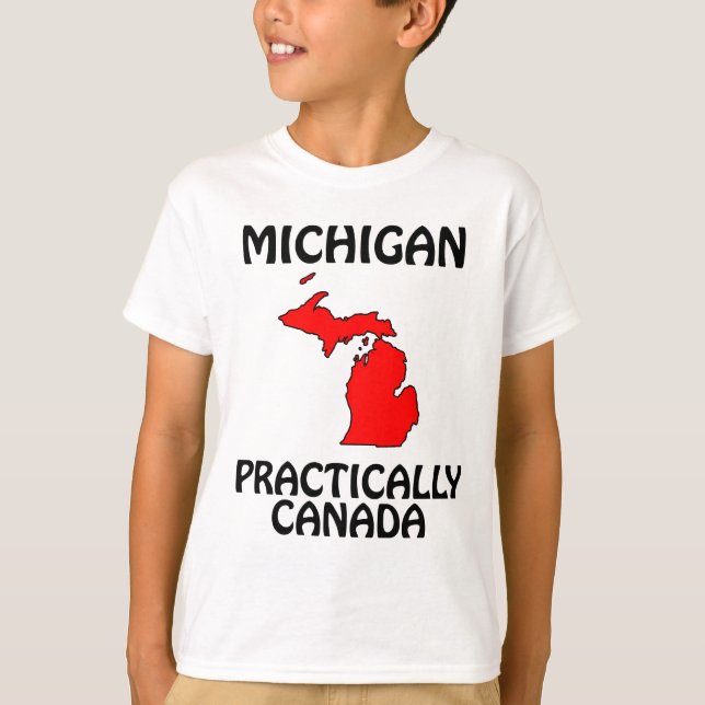 Camiseta Michigan - Prácticamente Canadá (Anverso)