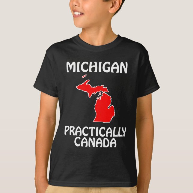 Camiseta Michigan - Prácticamente Canadá (Anverso)