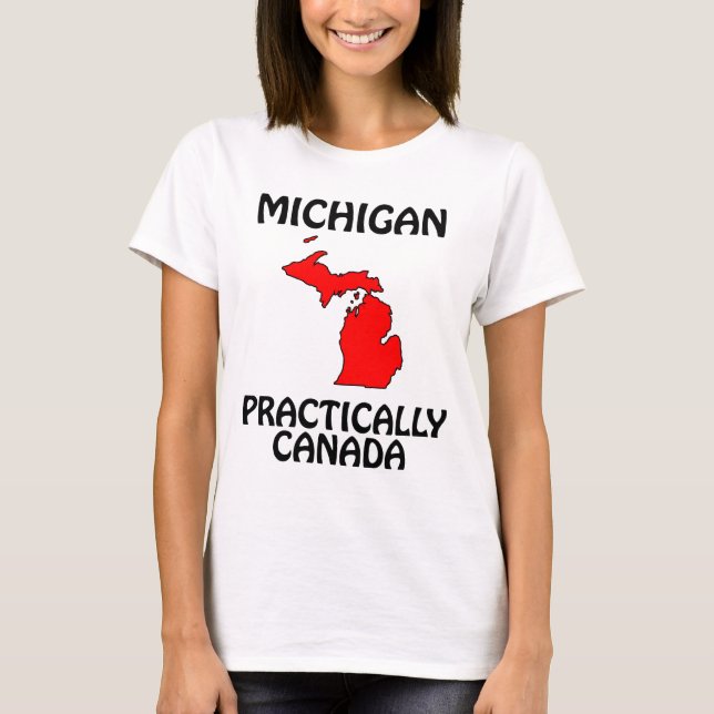 Camiseta Michigan - Prácticamente Canadá (Anverso)