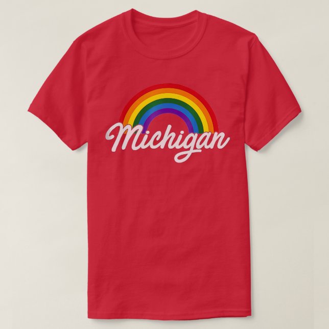 Camiseta Michigan Pride Gay Pride  gay flag  (Diseño del anverso)