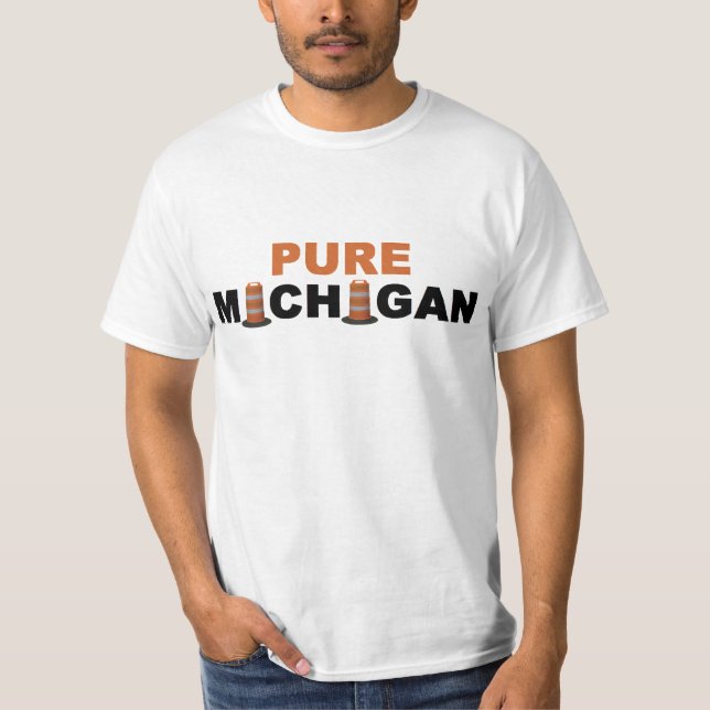 Camiseta Michigan puro: Construcción de carreteras (Anverso)
