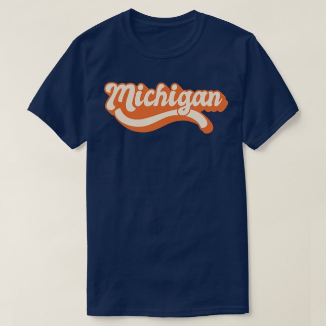 Camiseta Michigan Retro1 (Diseño del anverso)