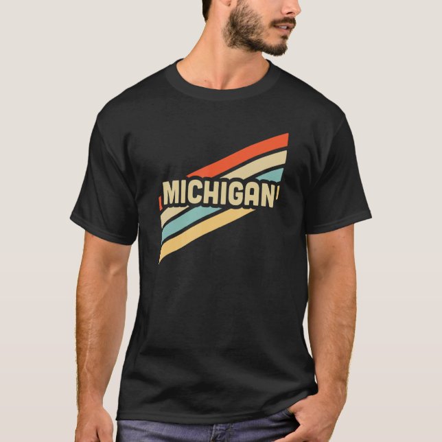 Camiseta Michigan Retro Vintage (Anverso)
