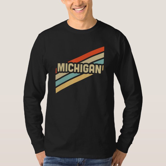 Camiseta Michigan Retro Vintage (Anverso)
