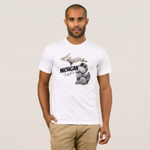 Camiseta Michigan roca diciendo piedras de silicona