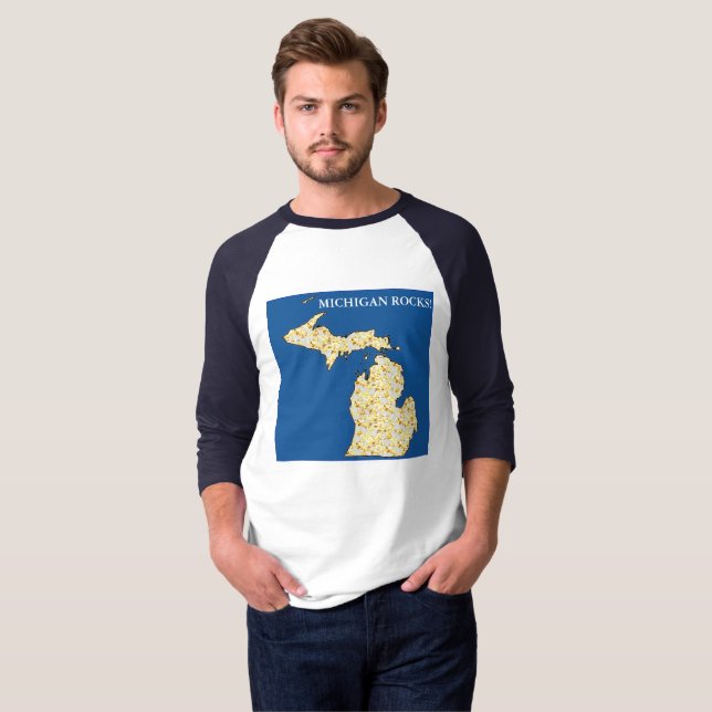 CAMISETA ¡MICHIGAN ROCKS! (Anverso completo)