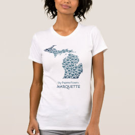 Camiseta Michigan Silhouette Hearts & Hometown