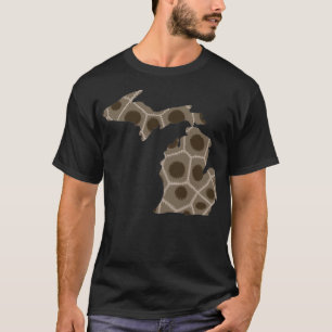 Camiseta Michigan State Petoskey Stone Cutout