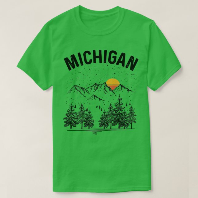 Camiseta Michigan State Vintage Retro (Diseño del anverso)