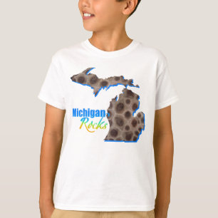 Camiseta Michigan Trama de piedra Petoskey T-Shirt