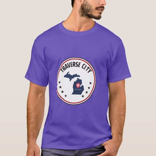 Camiseta Michigan Traverse City Unique Designs Celebrating  (Anverso)