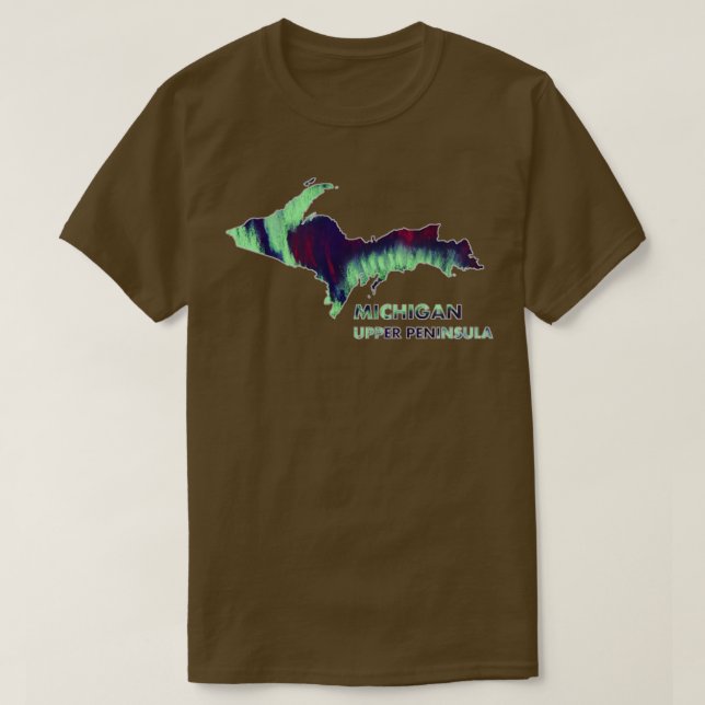 Camiseta Michigan UP Northern Lights (Diseño del anverso)