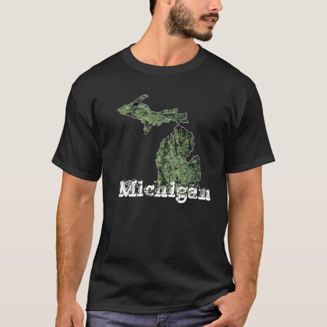 Camiseta Michigan verde (Anverso)