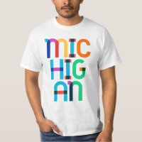 Michigan Vintage Retro Pop Art 80 Color primario