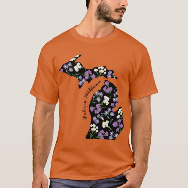 Camiseta Michigan Wildflowers Oversized (Anverso)