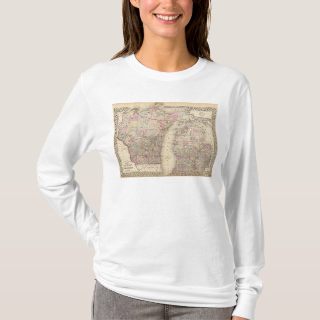 Camiseta Michigan, Wisconsin (Anverso)